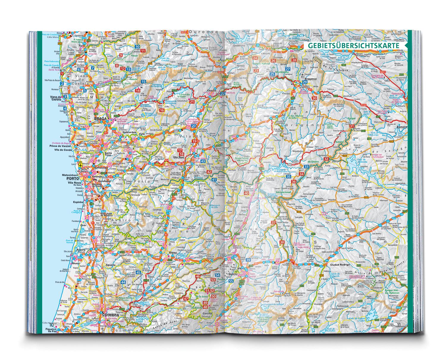 KOMPASS Wanderführer Portugal Nord, 55 Touren mit Extra-Tourenkarte