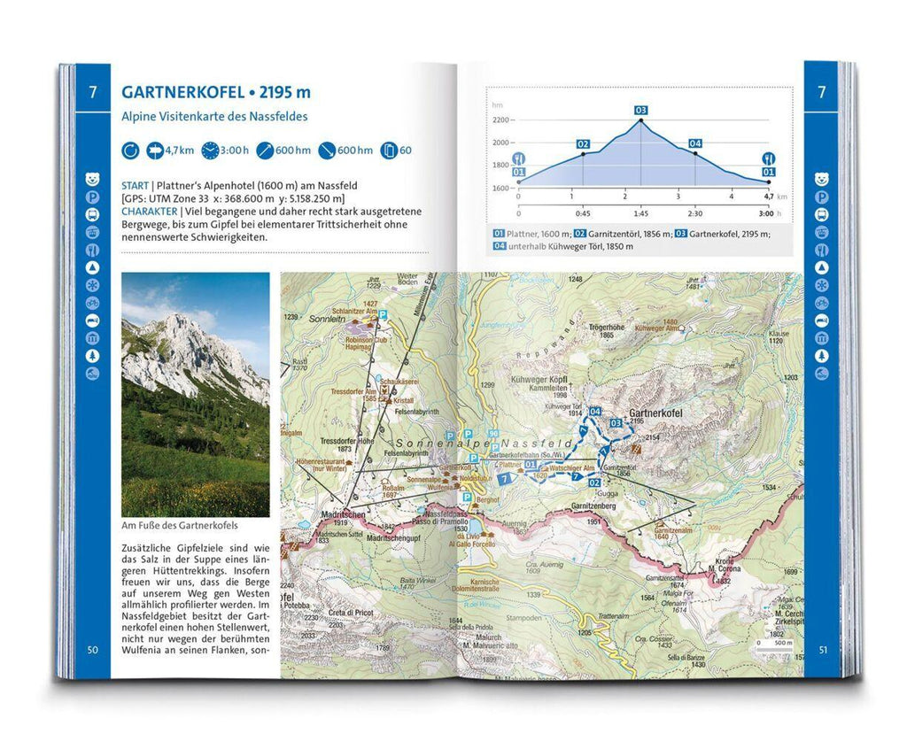 KOMPASS Wanderführer Karnischer Höhenweg, Von Thörl-Maglern nach Sillian, Mit Varianten und Gipfeln, 28 Touren mit Extra-Tourenkarte