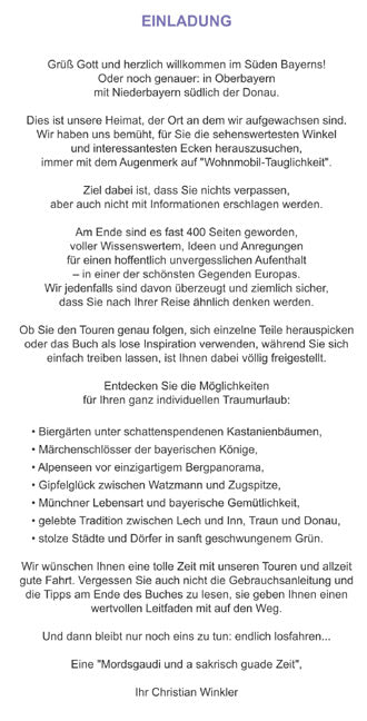 Mit dem Wohnmobil nach Bayern. Teil 2: Südosten (Ober-/Niederbayern)