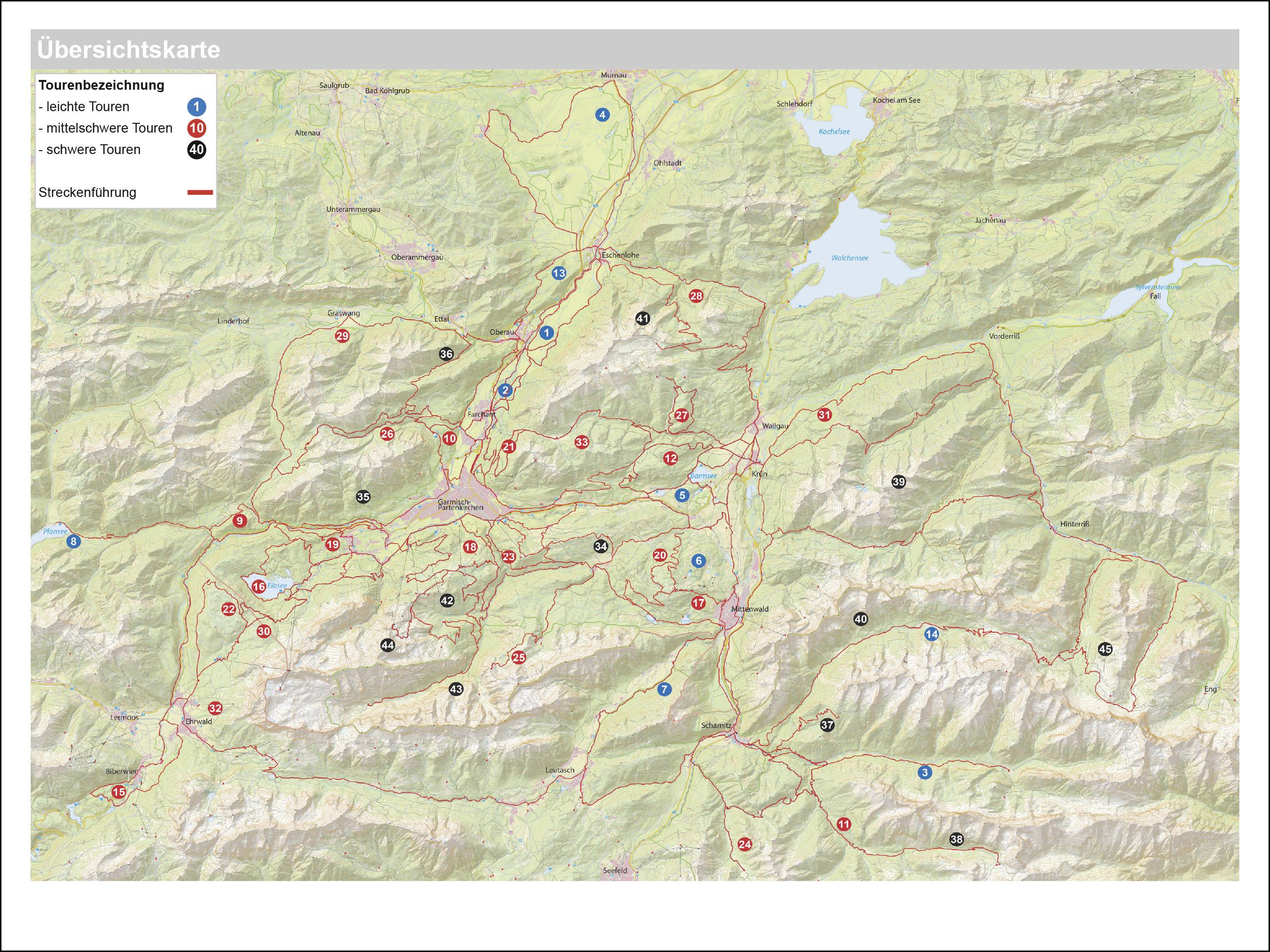 Mountainbike Touren Wetterstein - Karwendel West - Estergebirge
