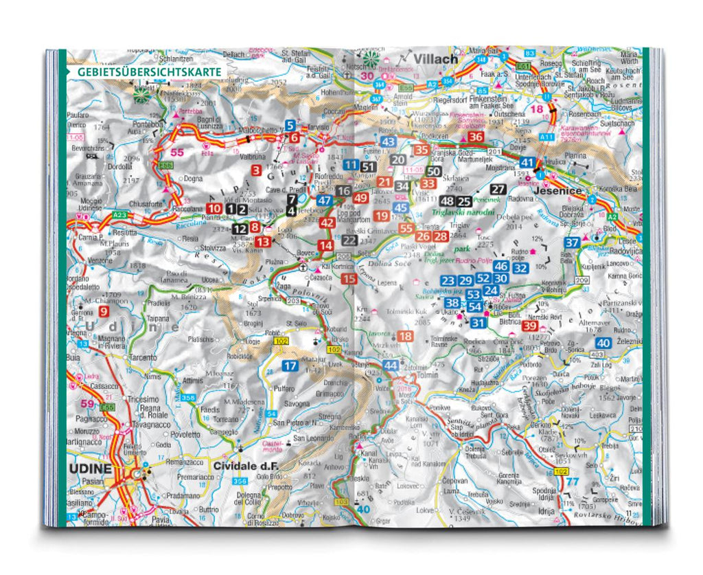KOMPASS Wanderführer Julische Alpen, 55 Touren mit Extra-Tourenkarte