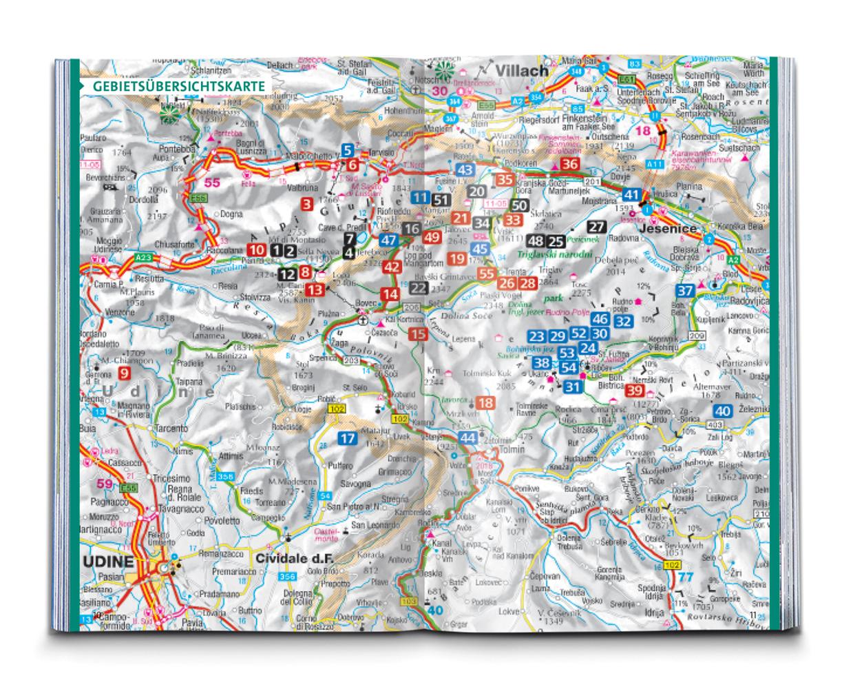 KOMPASS Wanderführer Julische Alpen, 55 Touren mit Extra-Tourenkarte