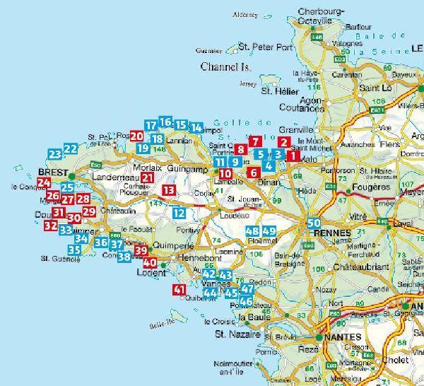 ROTHER Wanderführer Bretagne. 50 Touren zwischen Mont-Saint-Michel und Saint-Nazaire