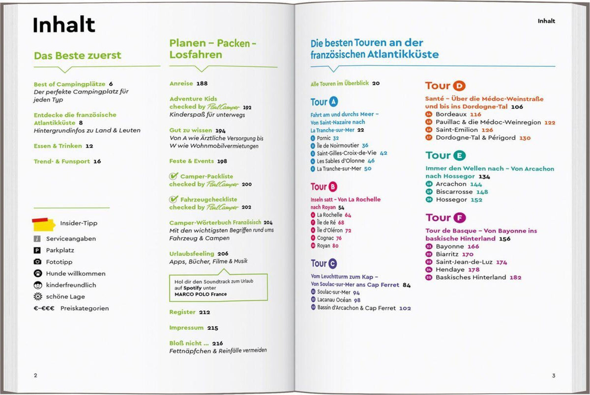 MARCO POLO Camper Guide Französische Atlantikküste