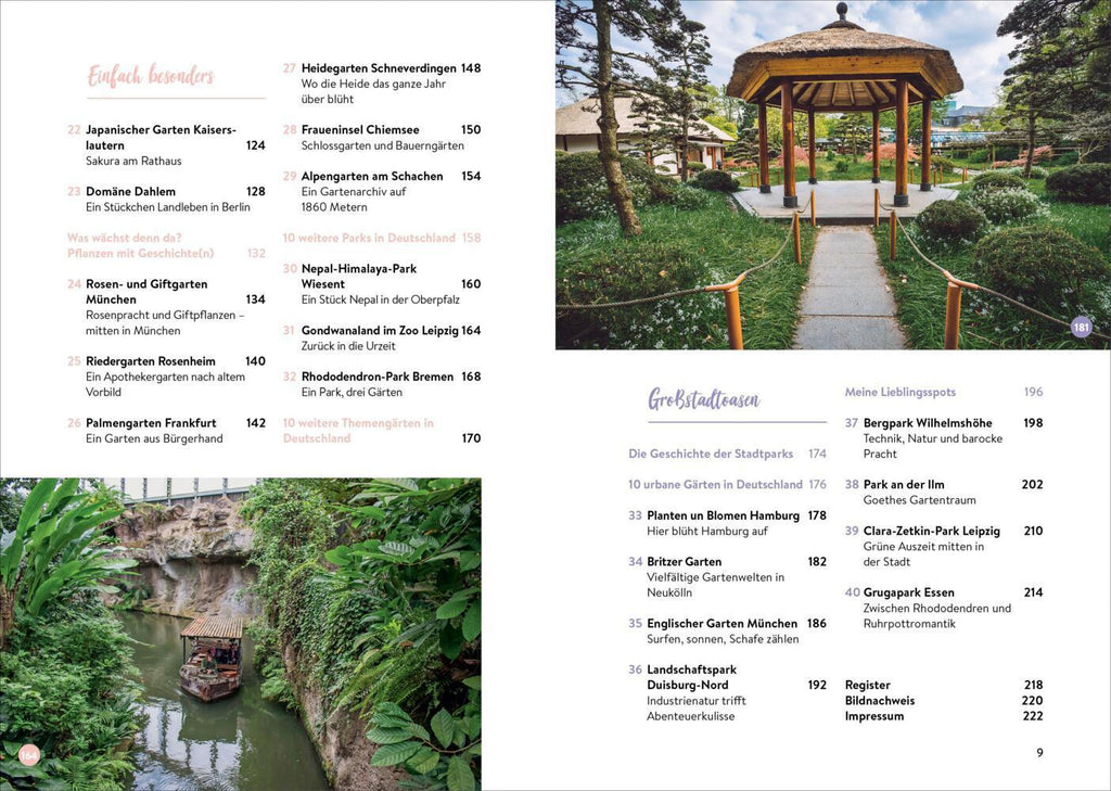 Gartenreisen - Botanische Gärten und Parks in Deutschland