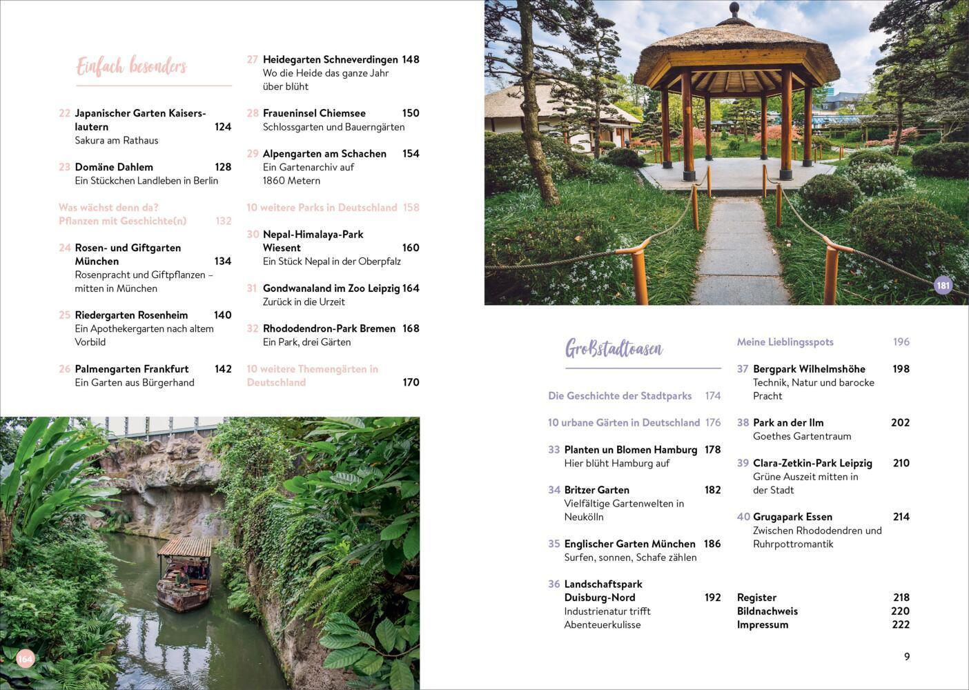 Gartenreisen - Botanische Gärten und Parks in Deutschland