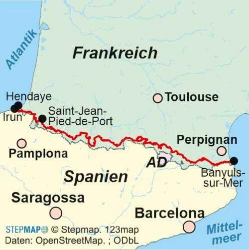 Frankreich: Pyrenäenweg GR 10 von Hendaye nach Banyuls-sur-Mer