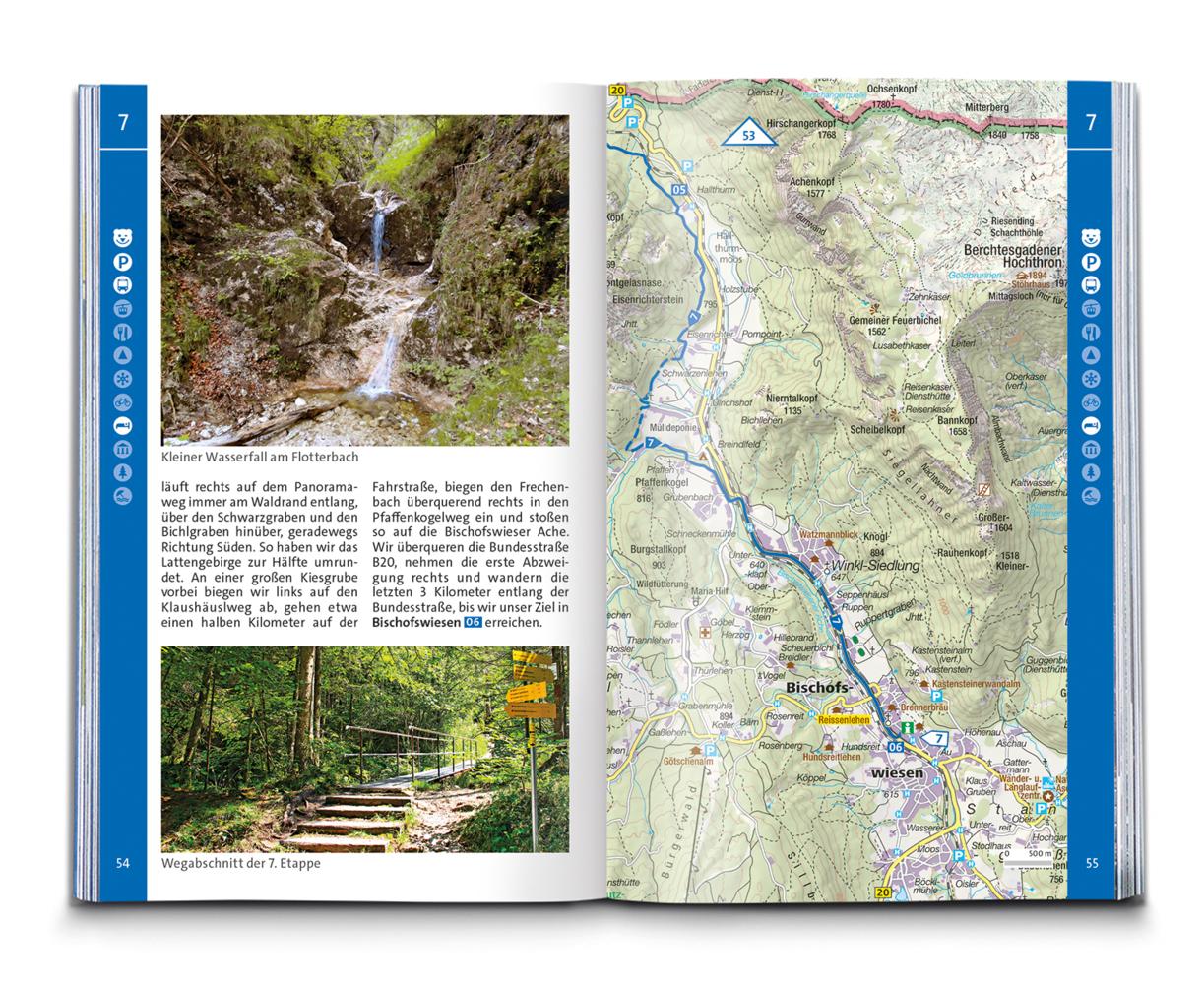 KOMPASS Wanderführer SalzAlpenSteig, Chiemsee, Königssee, Hallstätter See, 40 Touren mit Extra-Tourenkarte