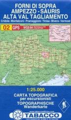 Tabacco Wandern Forni di Sopra - Ampezzo 1 : 25 000