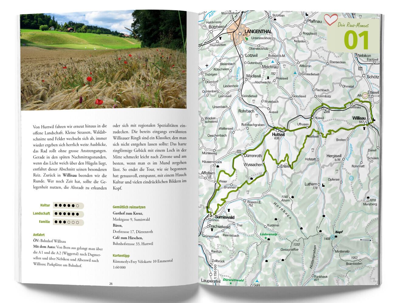 Kümmerly+Frey Raus und E-Biken Rundtouren Zentralschweiz - E-Bikeführer
