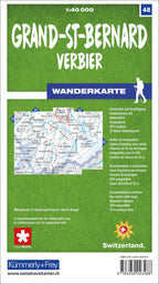 Kümmerly+Frey Wanderkarte 48 Grand-St-Bernard 1:40.000