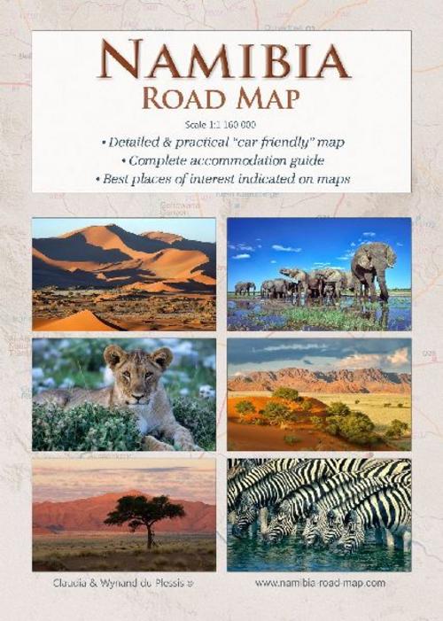 Detaillierte NAMIBIA Reisekarte - NAMIBIA ROAD MAP (1:1.160.000)