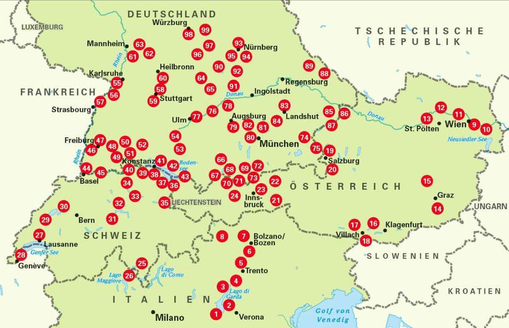 Die 99 schönsten Radtouren für Camper in Süddeutschland, Österreich, Südtirol und der Schweiz