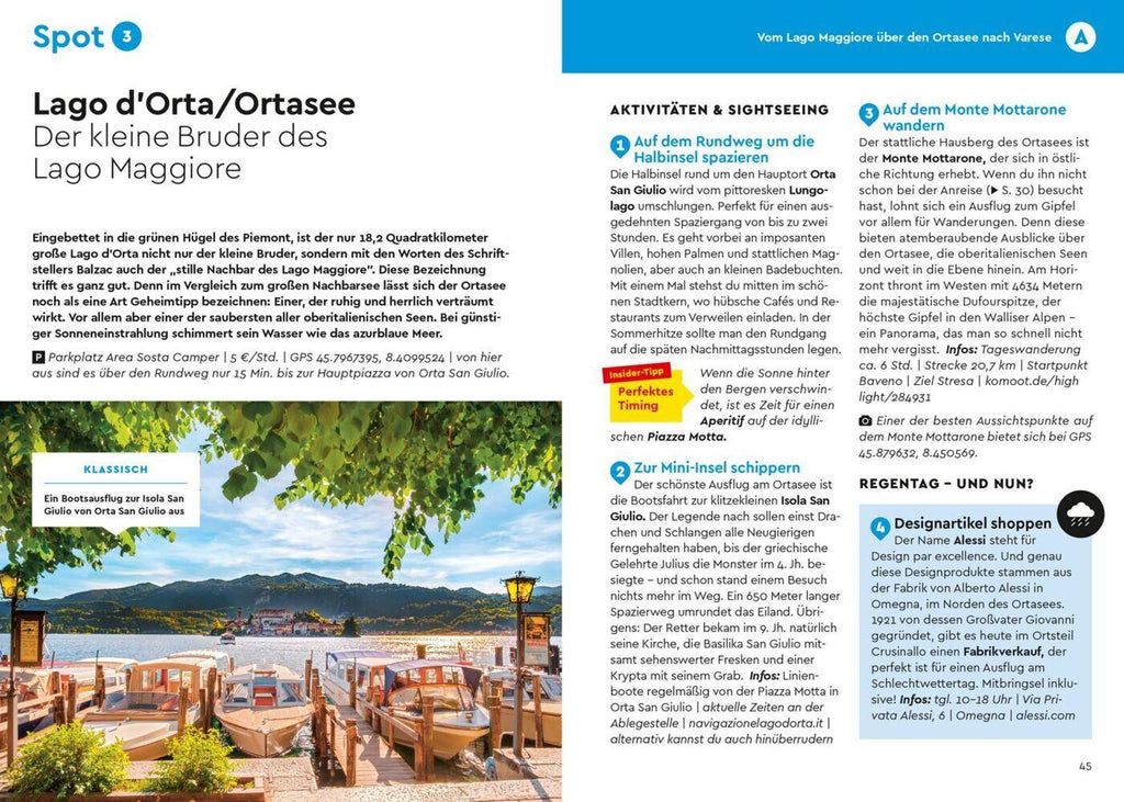 MARCO POLO Camper Guide Lombardei, Piemont & Ligurien