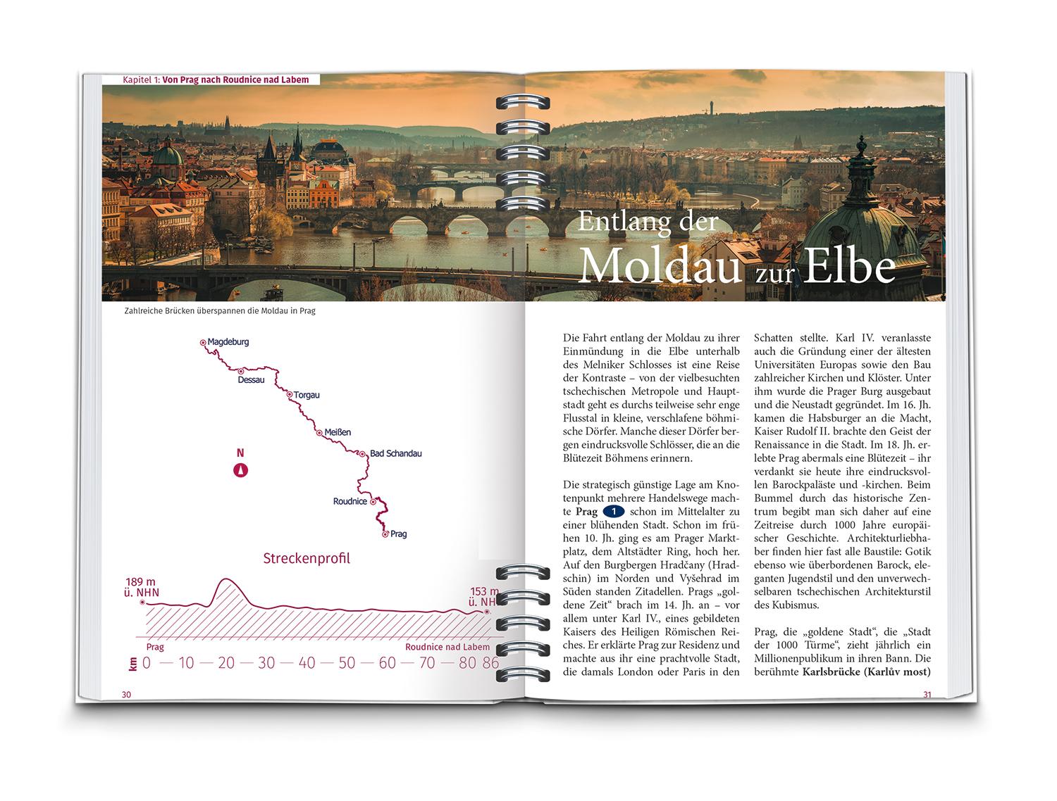 KOMPASS Radreiseführer Elberadweg, Von Prag nach Magdeburg