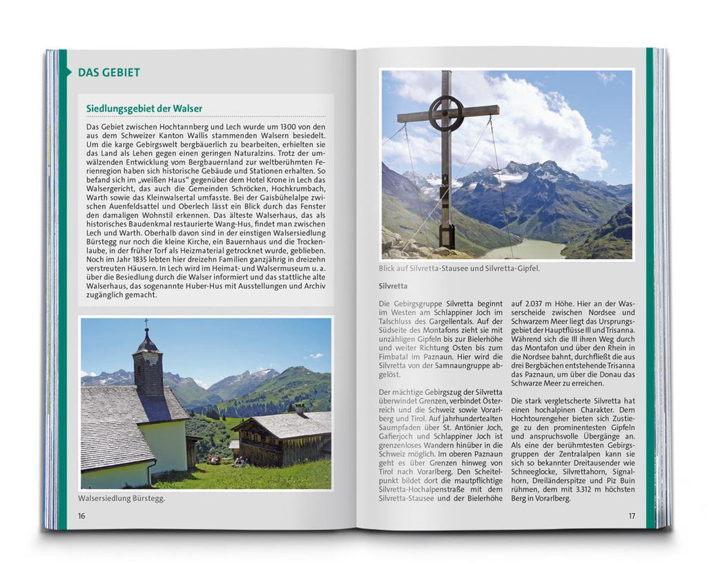 KOMPASS Wanderführer Montafon, Arlberg, Silvretta, 60 Touren mit Extra-Tourenkarte