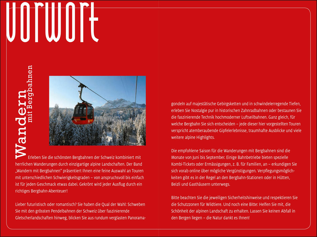 Wandern mit Bergbahnen Erlebnis Schweiz
