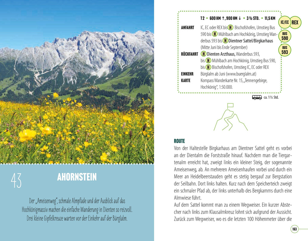 Mit Bahn und Bus zum Berggenuss