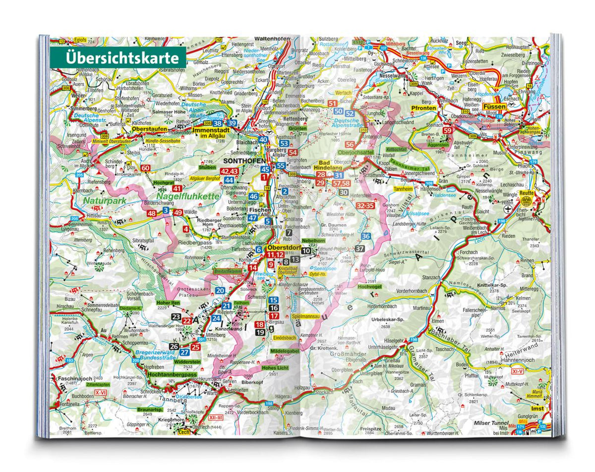 KOMPASS Wanderführer Allgäu, Allgäuer Alpen, 60 Touren mit Extra-Tourenkarte