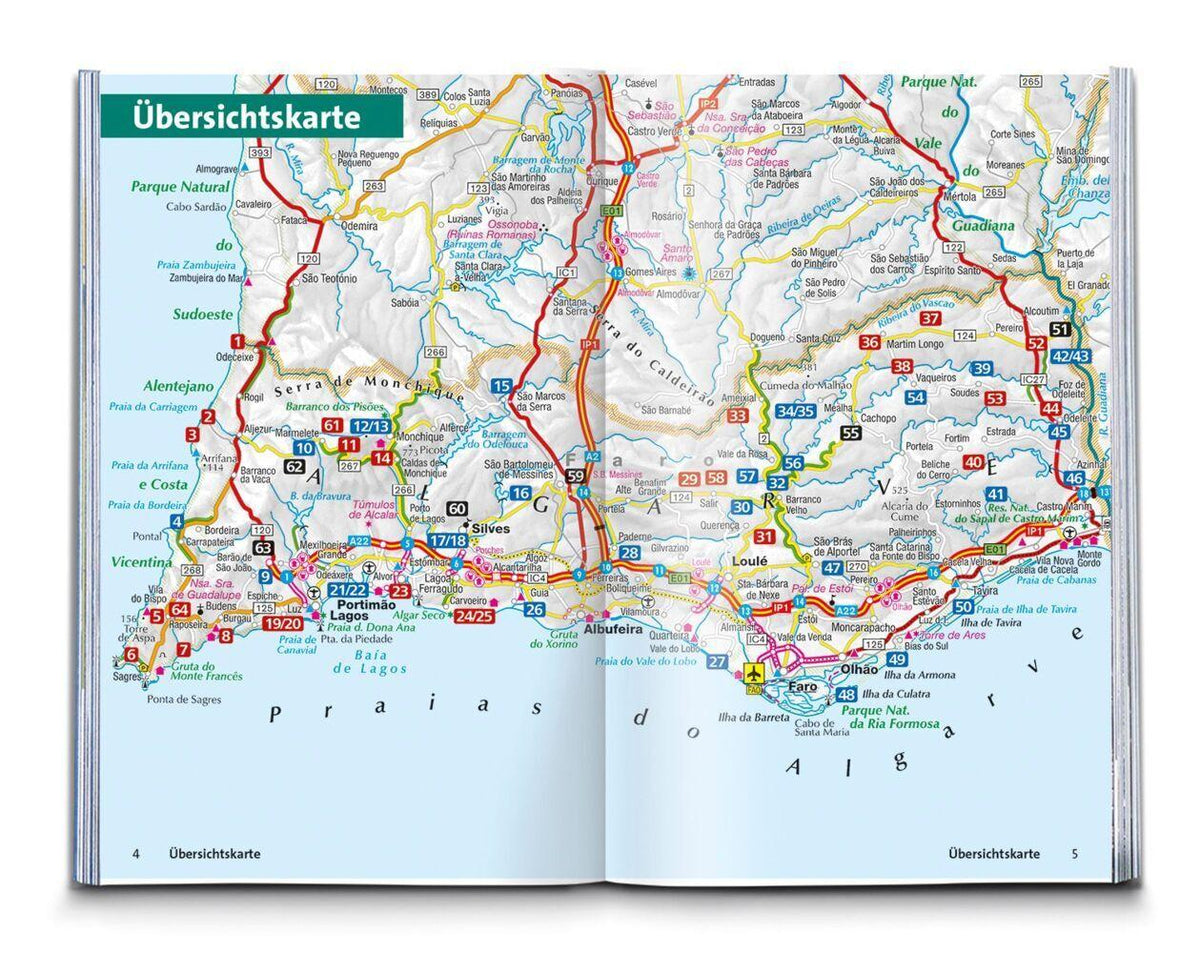 KOMPASS Wanderführer Algarve mit Fernwanderweg Via Algarviana, 64 Touren / Etappen mit Extra-Tourenkarte