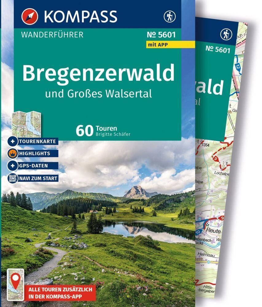 KOMPASS Wanderführer Bregenzerwald und Großes Walsertal, 60 Touren mit Extra-Tourenkarte