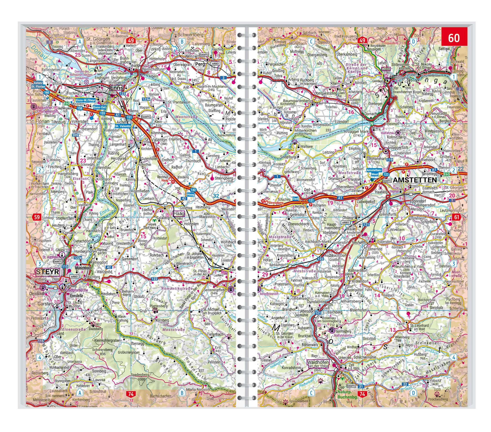 Österreich Supertouring, Autoatlas 1:150.000, freytag & berndt