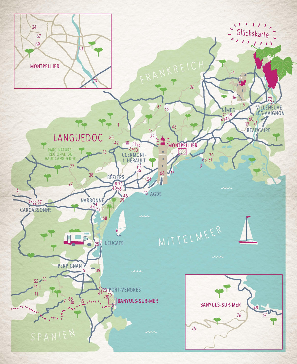 Glücksorte im Languedoc. Zwischen Rhône & Pyrenäen