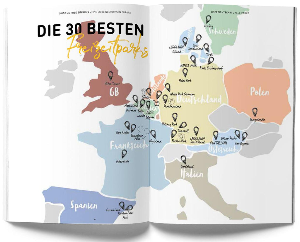 GuideMe Reiseführer \"Die 30 besten Freizeitparks Europas\"