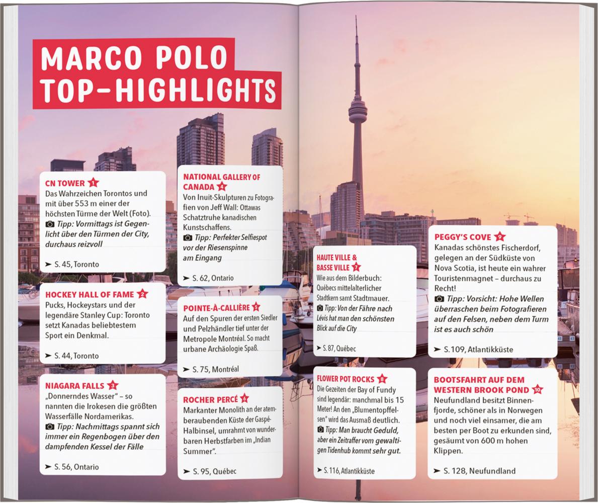 MARCO POLO Reiseführer Kanada Ost, Montreal, Toronto, Québec
