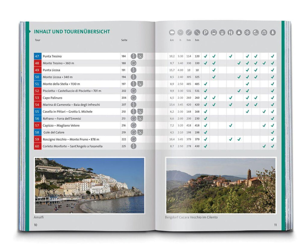 KOMPASS Wanderführer Golf von Neapel, Ischia, Capri, Halbinsel Sorrent, Amalfi-Küste und Cilento, 60 Touren mit Extra-Tourenkarte