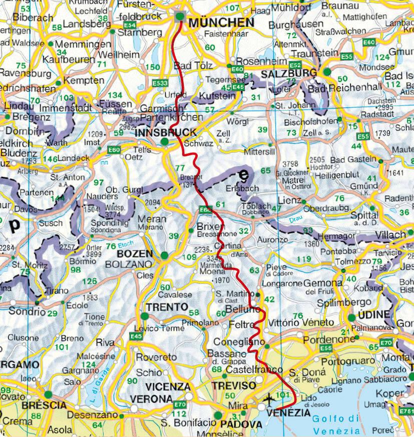 Alpenüberquerung München - Venedig