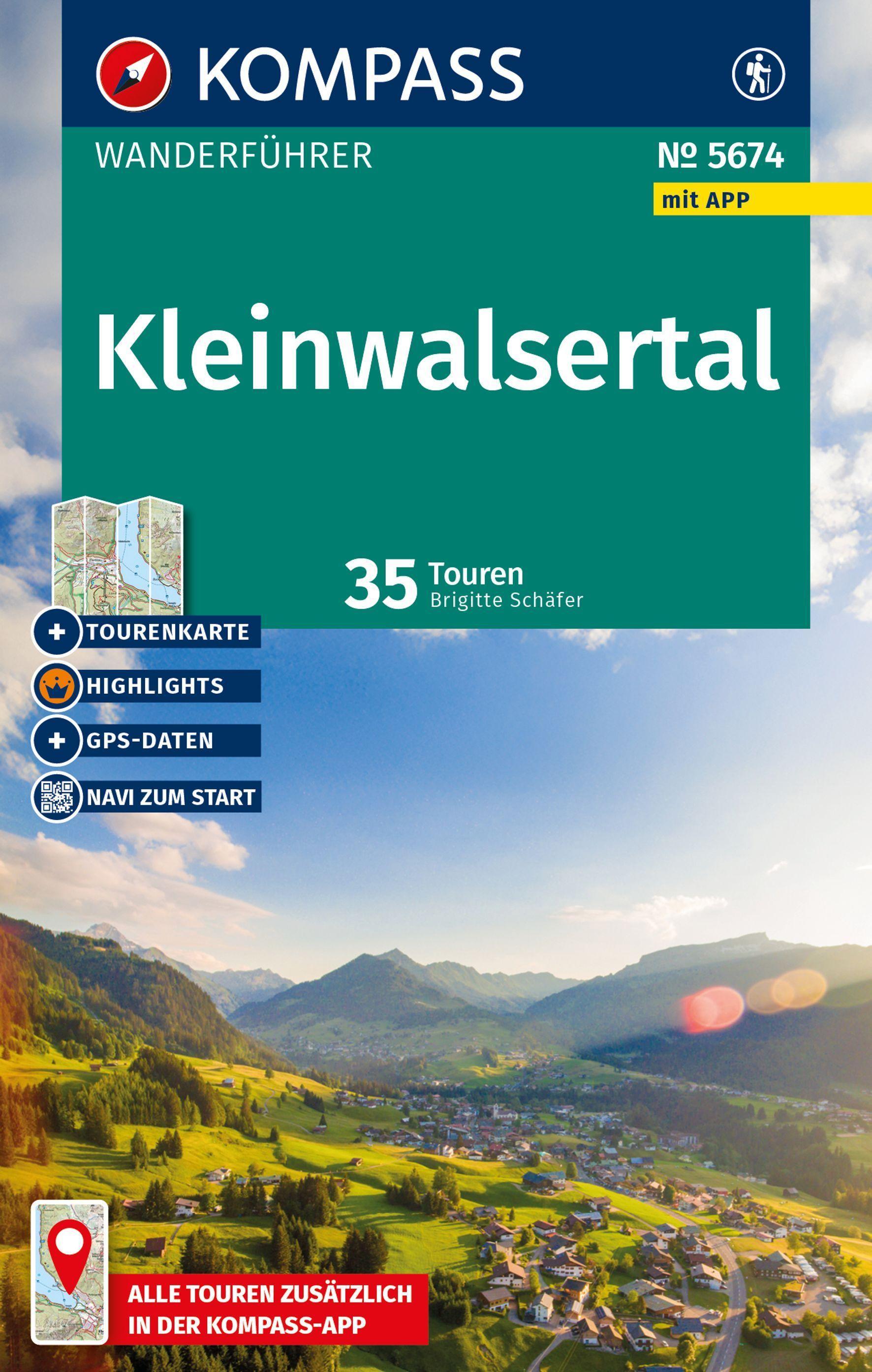 KOMPASS Wanderführer Kleinwalsertal, 35 Touren mit Extra-Tourenkarte