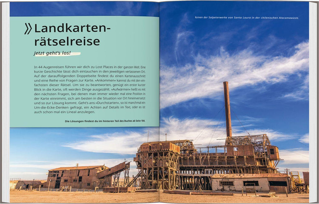 Landkarten-Rätselreise Lost Places weltweit