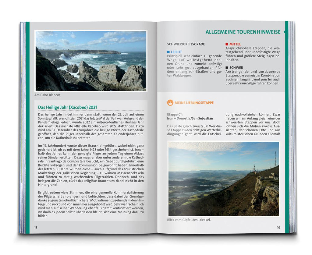 KOMPASS Wanderführer Jakobsweg Camino del Norte, 36 Etappen mit Extra-Tourenkarte