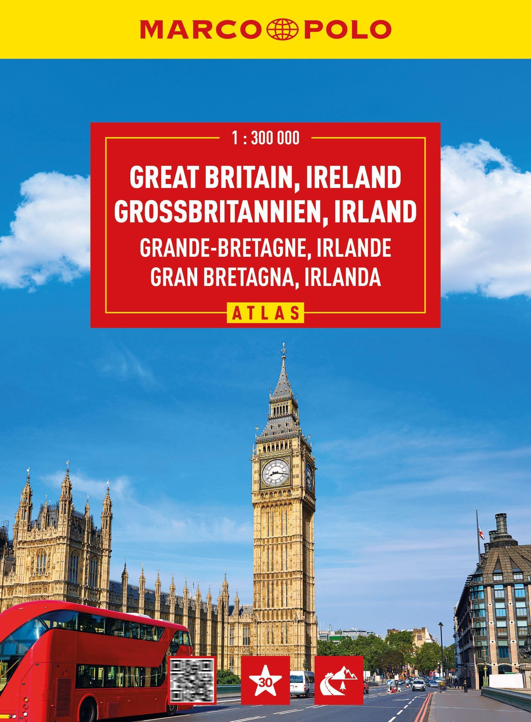 MARCO POLO Reiseatlas Großbritannien, Irland 1:300.000