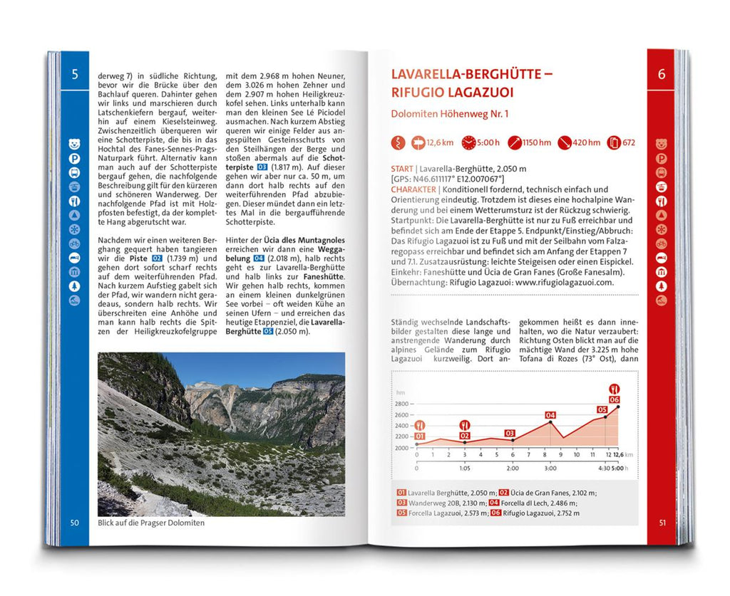 KOMPASS Wanderführer Dolomiten Höhenweg 1 bis 3, 71 Touren