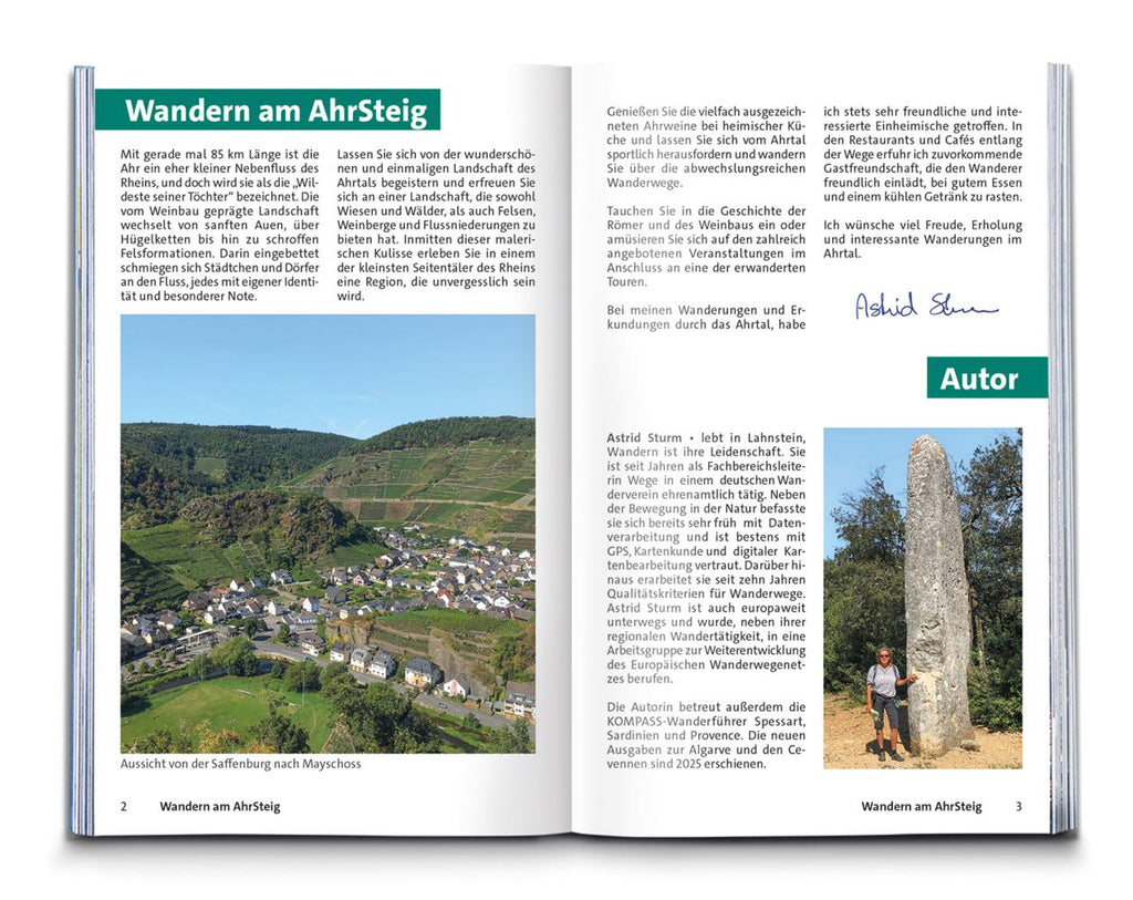 KOMPASS Wanderführer Ahrsteig mit Rotweinwanderweg, 30 Touren/Etappen mit Extra-Tourenkarte