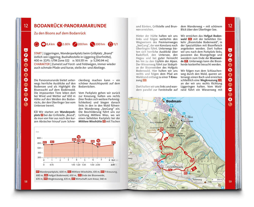 KOMPASS Wanderführer Bodensee, 75 Touren mit Extra-Tourenkarte