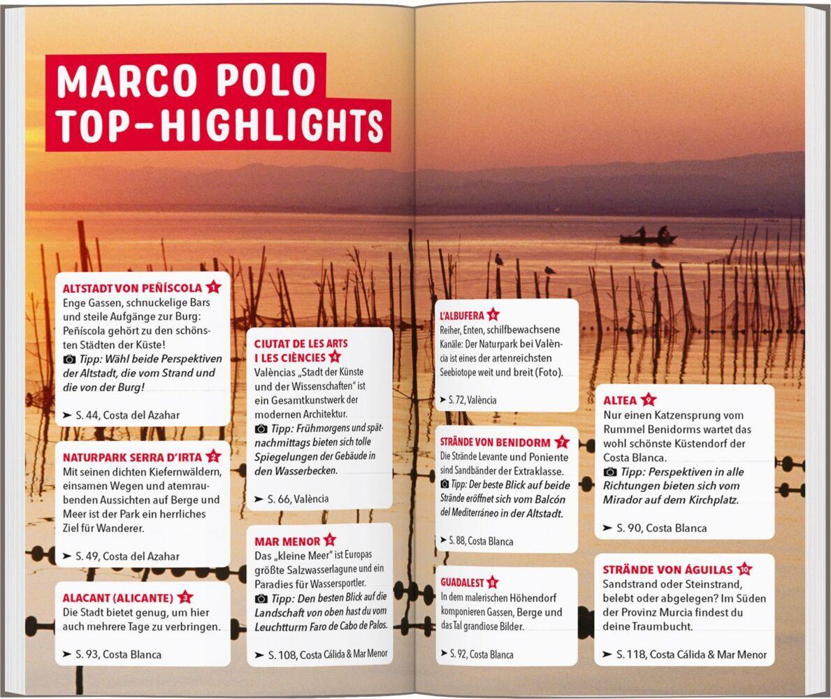 MARCO POLO Reiseführer Costa Blanca, Costa del Azahar, València, Costa Cálida