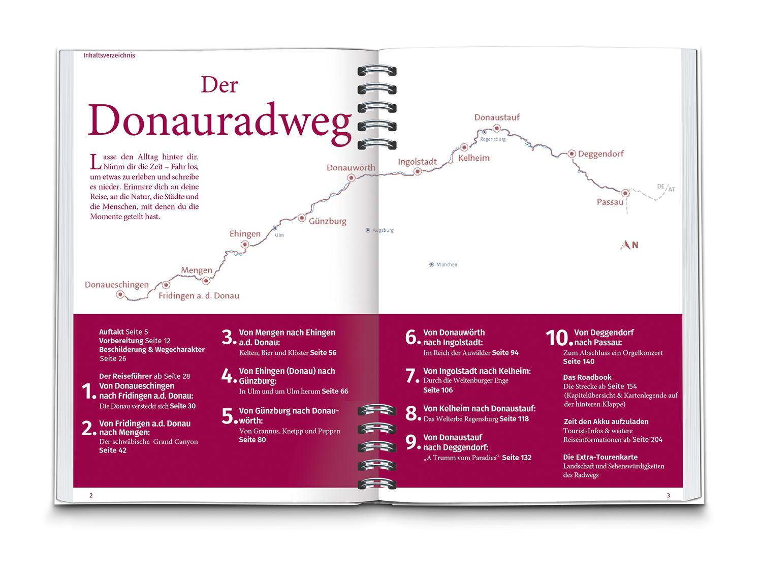KOMPASS Radreiseführer Donauradweg Deutschland