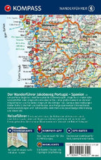 KOMPASS Wanderführer Jakobsweg Portugal - Spanien, 25 Etappen mit Extra-Tourenkarte