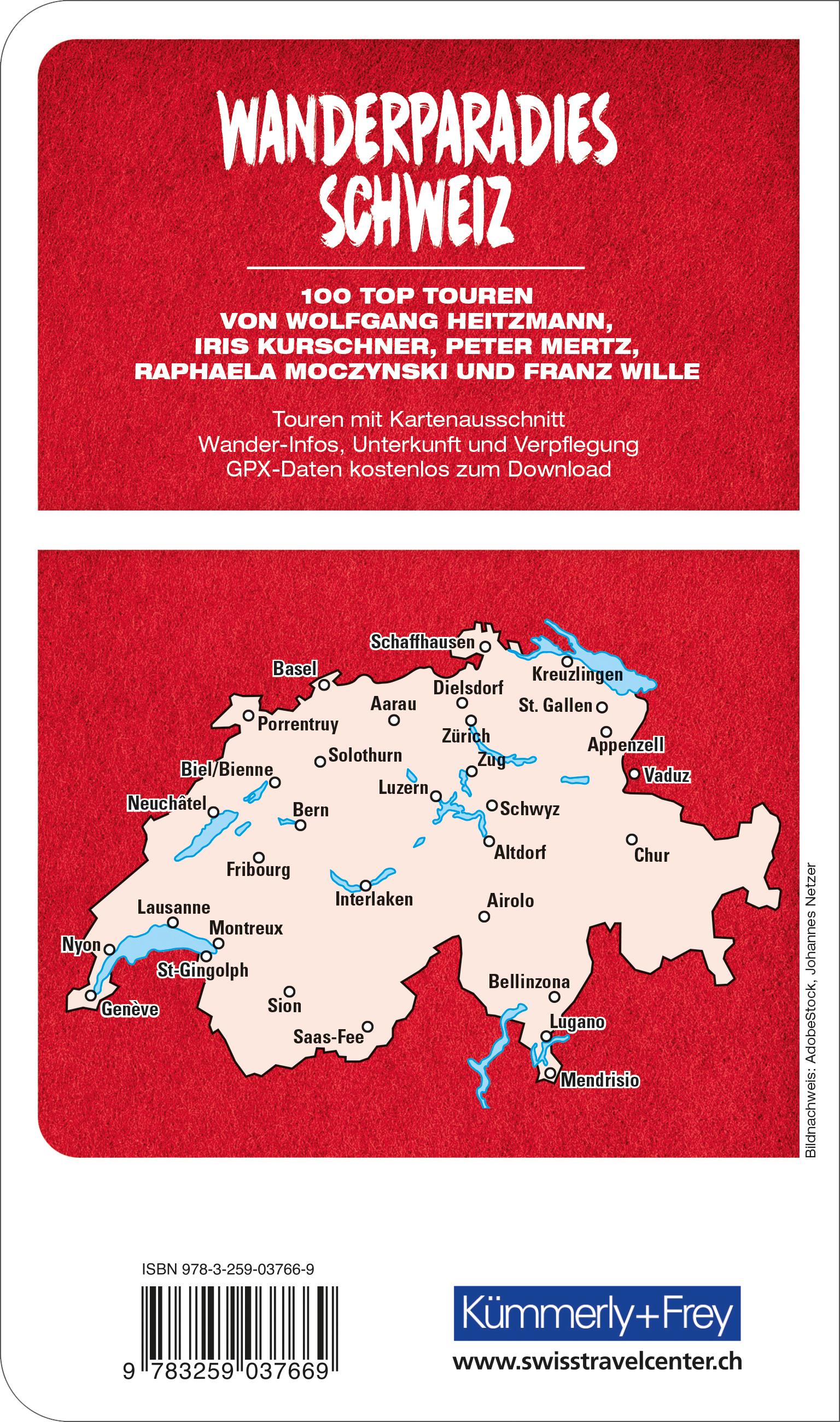 Kümmerly+Frey Wanderführer Wanderparadies Schweiz