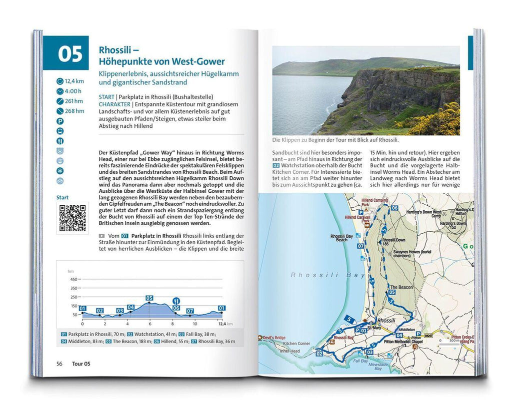 KOMPASS Wanderführer Wales, 60 Touren mit Extra-Tourenkarte