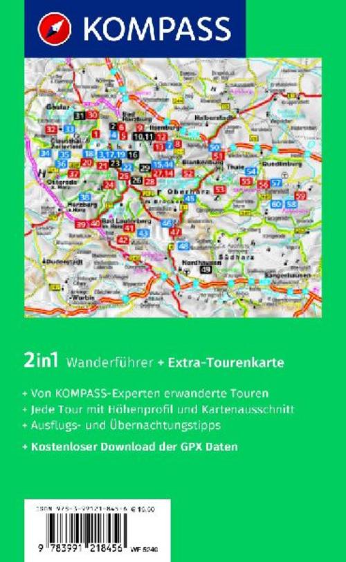KOMPASS Wanderführer Harz, 60 Touren mit Extra-Tourenkarte