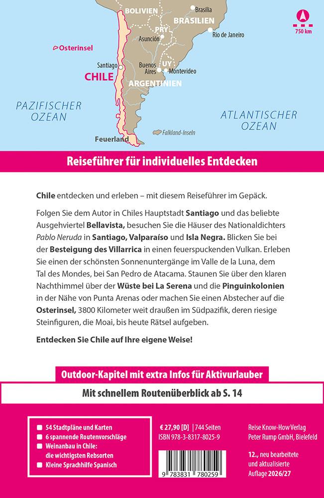 Reise Know-How Reiseführer Chile und die Osterinsel