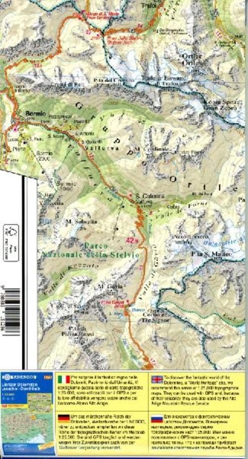 Strassenkarte Südtirol / Alto Adige - Dolomiti 1:150 000