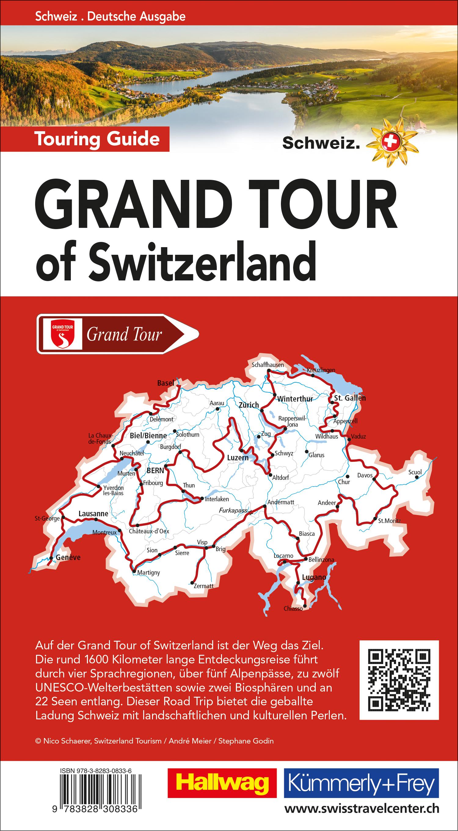 Hallwag Reiseführer Grand Tour of Switzerland Touring Guide, deutsche Ausgabe
