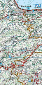 Radwanderkarte St. Gallen - Appenzell - Toggenburg mit Ortsindex (7)