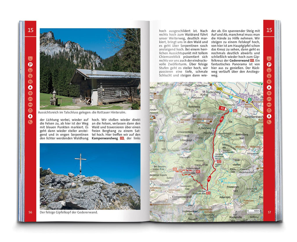 KOMPASS Wanderführer Chiemgauer Alpen, 65 Touren mit Extra-Tourenkarte