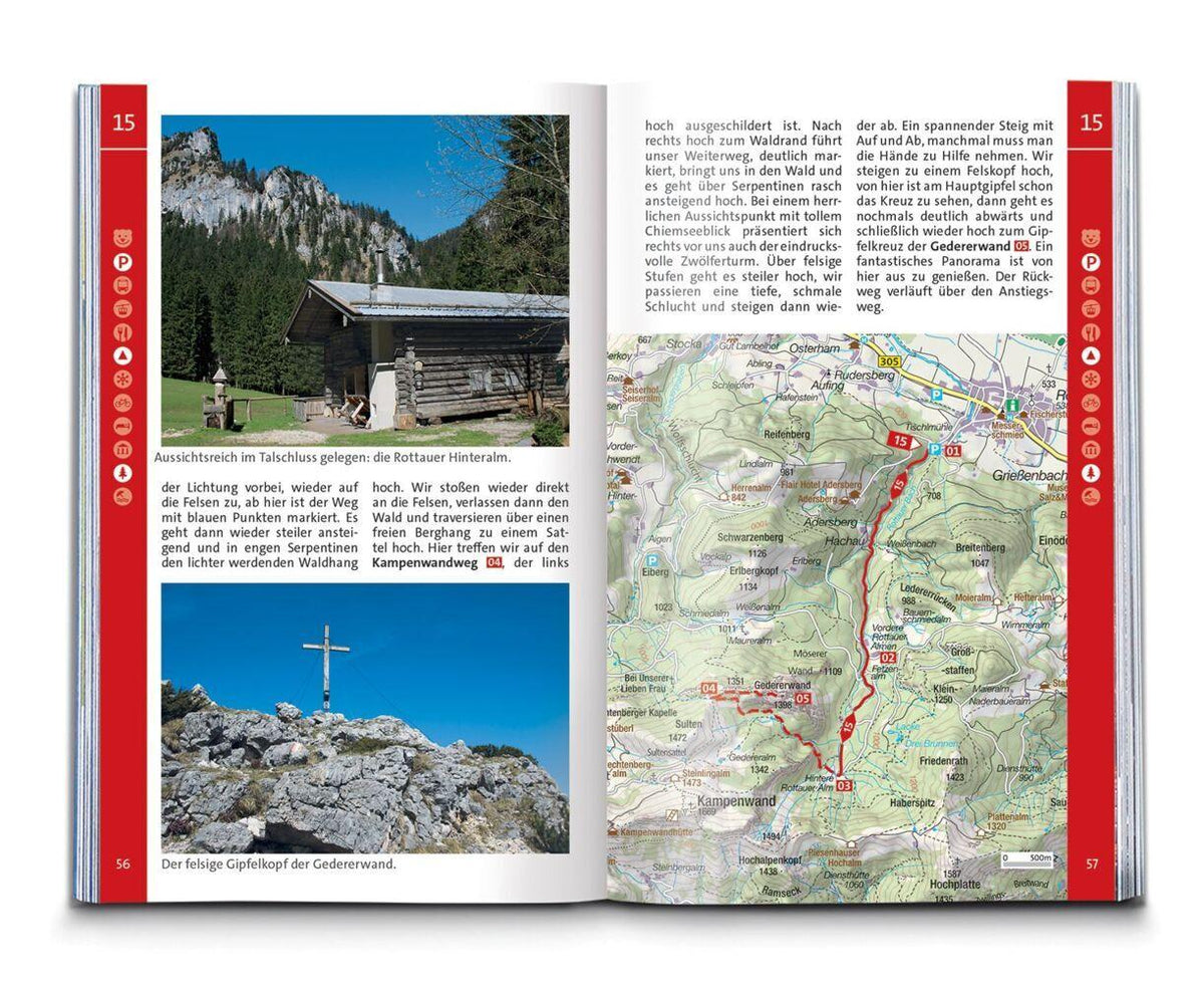 KOMPASS Wanderführer Chiemgauer Alpen, 65 Touren mit Extra-Tourenkarte